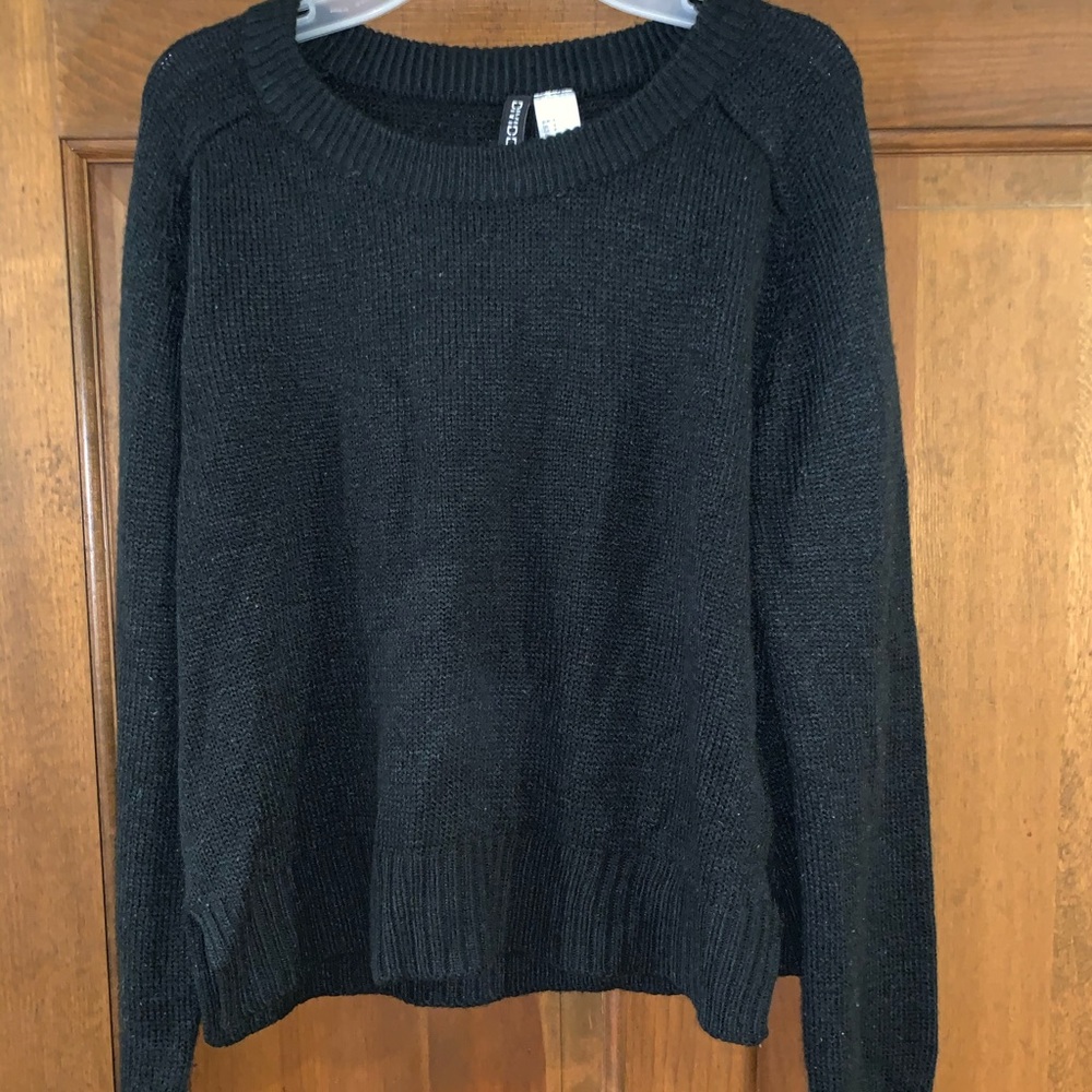 Black Everyday Scoop Neck Sweater